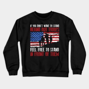 Stand Behind Our Troops USA Crewneck Sweatshirt